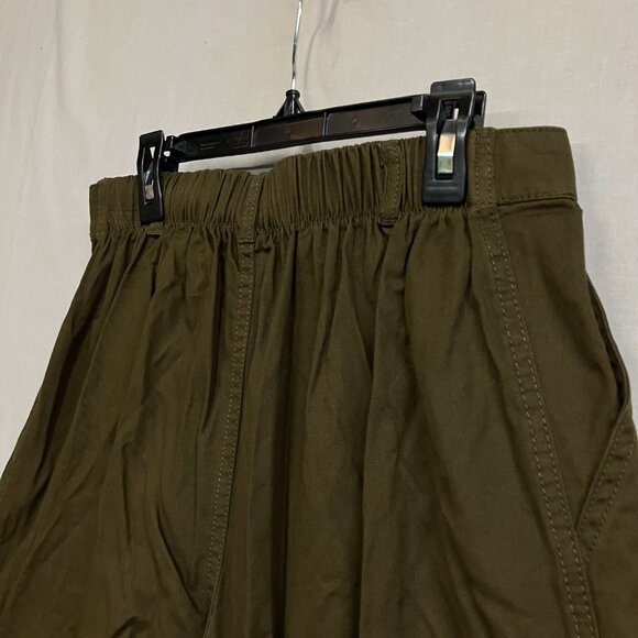 Wild Fable Women's Small Olive Mid-Rise Wide Leg Cargo Pants Elastic Waist - Picture 9 of 11